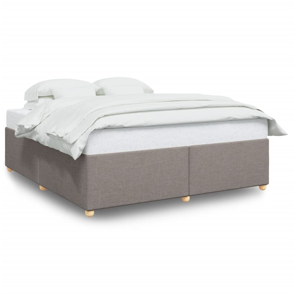vidaXL Σκελετός Κρεβατιού Χωρίς Στρώμα Taupe 200x200 εκ.Υφασμάτινο