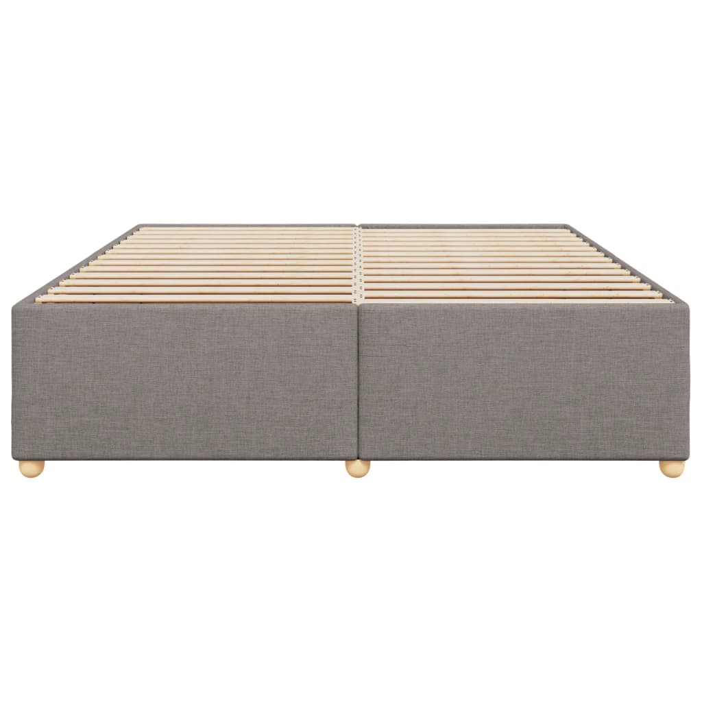 vidaXL Σκελετός Κρεβατιού Χωρίς Στρώμα Taupe 200x200 εκ.Υφασμάτινο