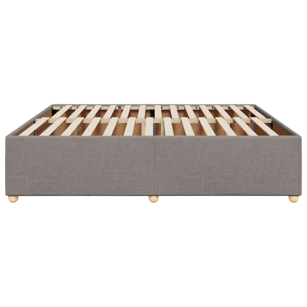 vidaXL Σκελετός Κρεβατιού Χωρίς Στρώμα Taupe 200x200 εκ.Υφασμάτινο