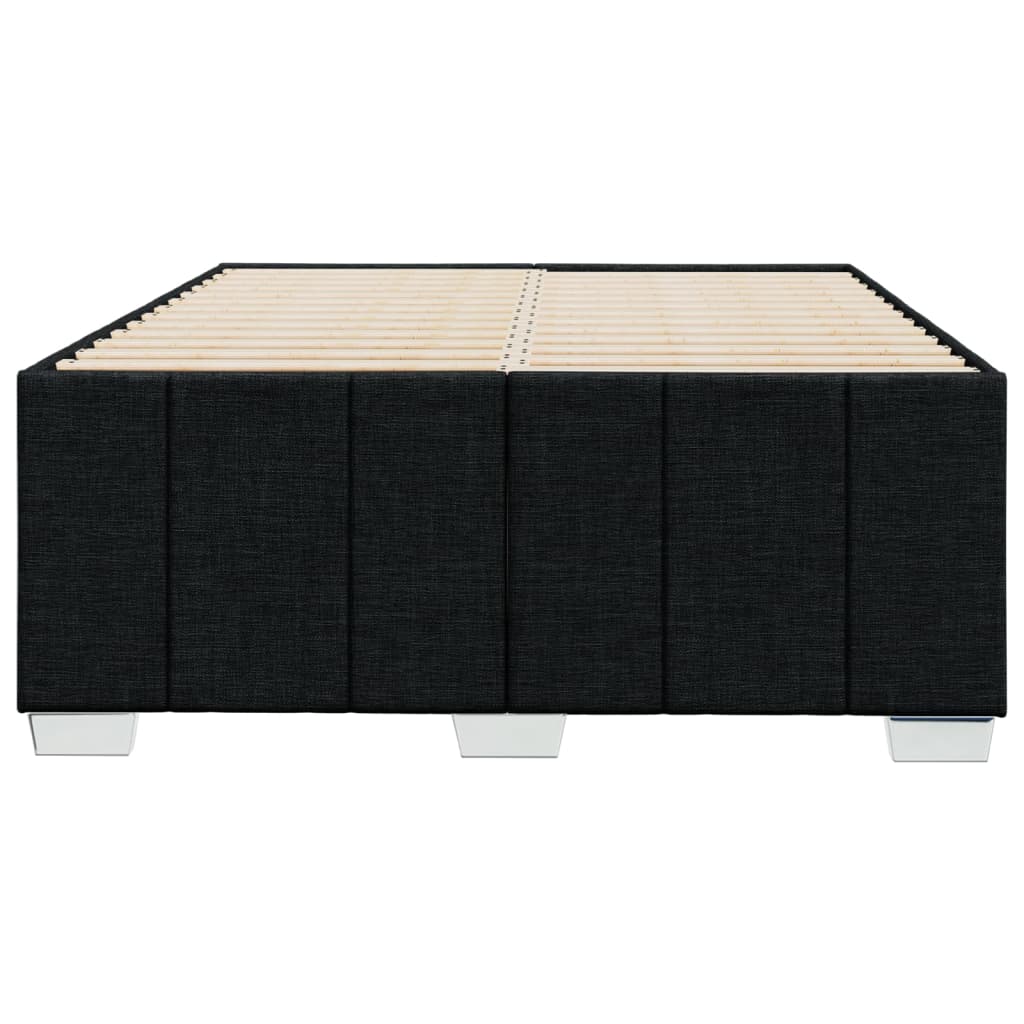 vidaXL Πλαίσιο Κρεβατιού χωρίς στρώμα Μαύρο 120x190 εκ. Υφασμάτινο
