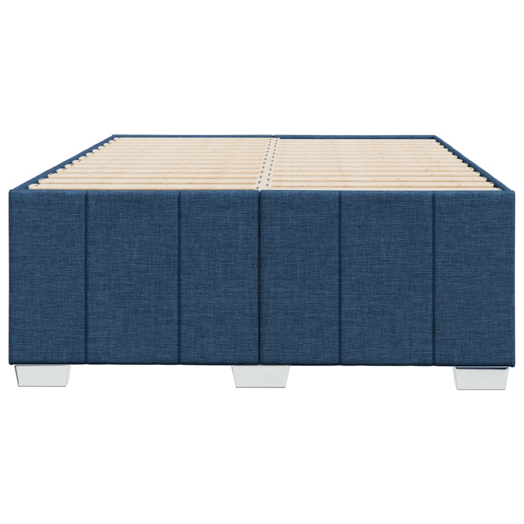 vidaXL Πλαίσιο Κρεβατιού χωρίς στρώμα Μπλε 120x190 εκ. Υφασμάτινο