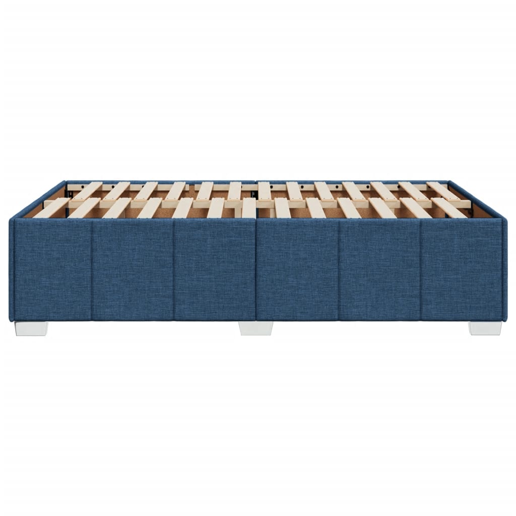 vidaXL Πλαίσιο Κρεβατιού χωρίς στρώμα Μπλε 120x190 εκ. Υφασμάτινο