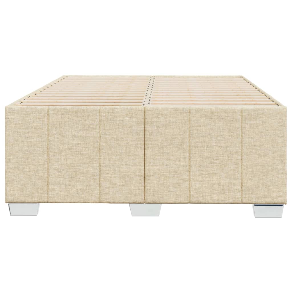 vidaXL Σκελετός Κρεβατιού Χωρίς Στρώμα Κρεμ 120x200 εκ. Υφασμάτινο