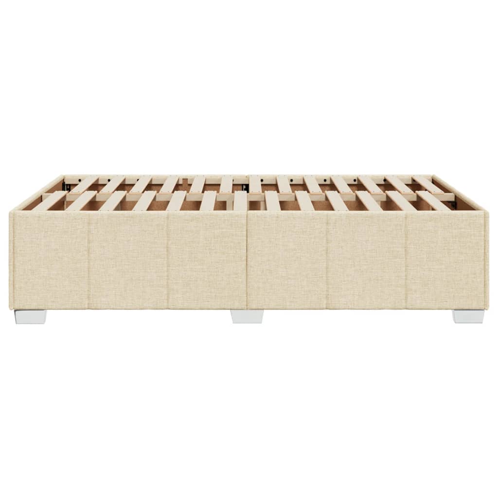 vidaXL Σκελετός Κρεβατιού Χωρίς Στρώμα Κρεμ 120x200 εκ. Υφασμάτινο