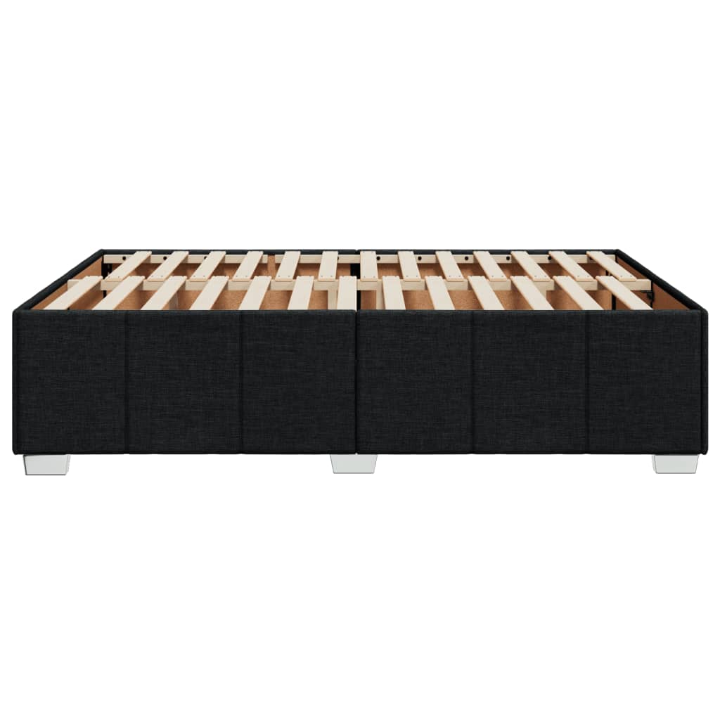 vidaXL Σκελετός Κρεβατιού Χωρίς Στρώμα Μαύρο 140x190 εκ. Υφασμάτινο