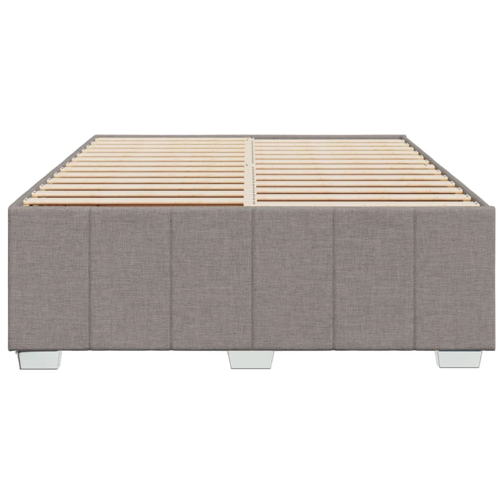 vidaXL Σκελετός Κρεβατιού Χωρίς Στρώμα Taupe 140x190 εκ. Υφασμάτινο
