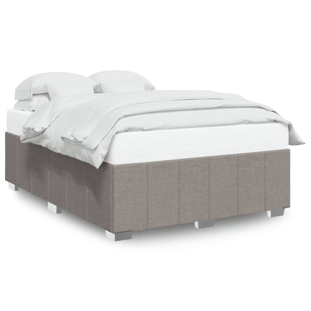 vidaXL Σκελετός Κρεβατιού Χωρίς Στρώμα Taupe 160x200 εκ. Υφασμάτινο
