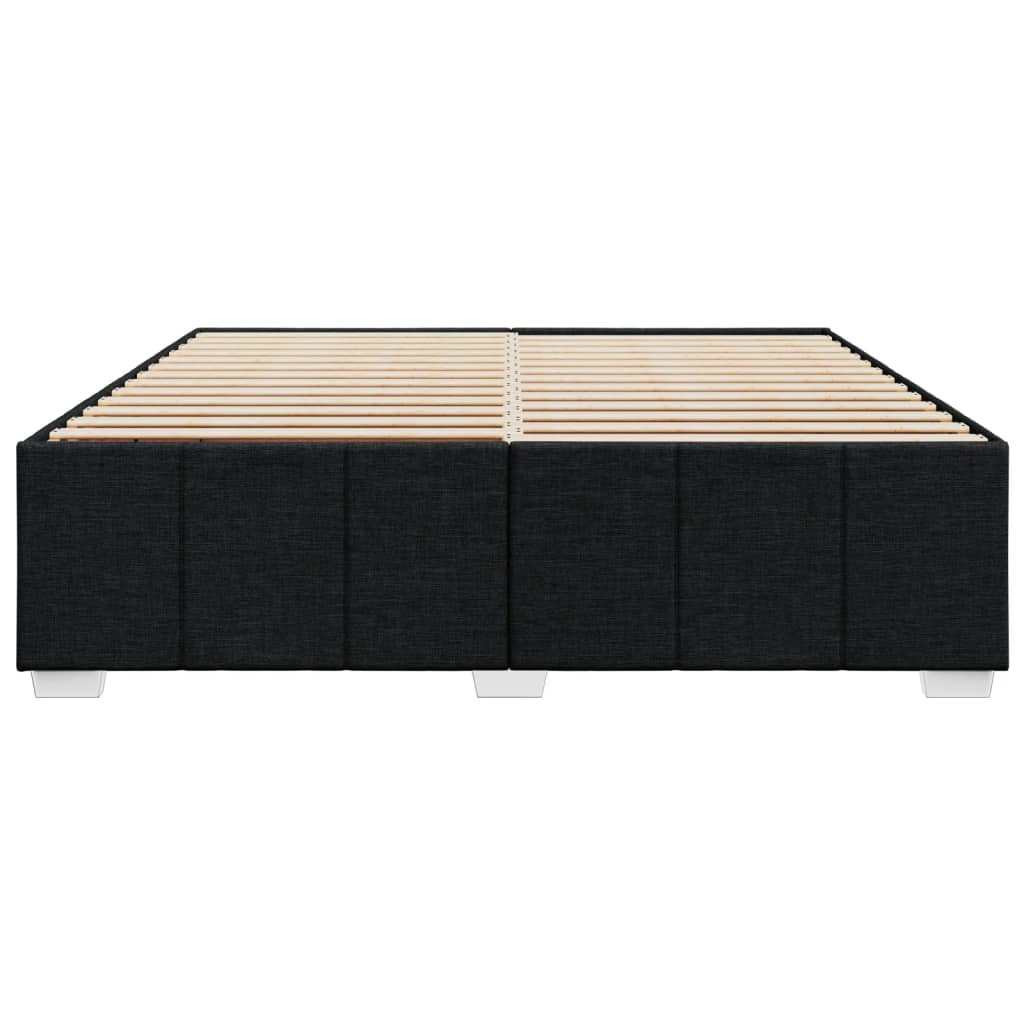 vidaXL Σκελετός Κρεβατιού Χωρίς Στρώμα Μαύρο 180x200 εκ. Υφασμάτινο