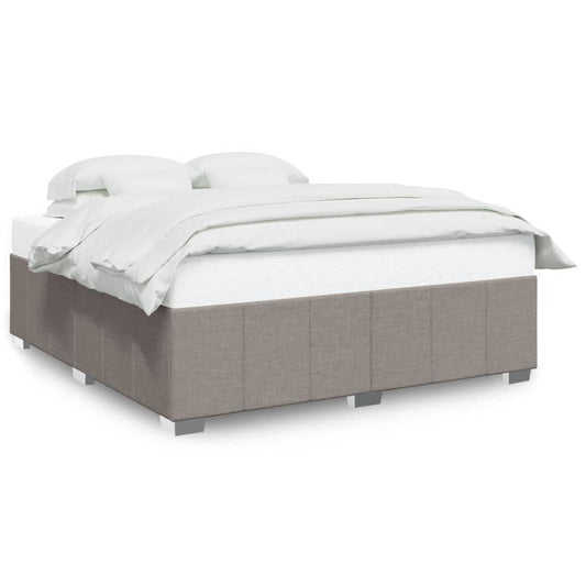 vidaXL Σκελετός Κρεβατιού Χωρίς Στρώμα Taupe 200x200 εκ.Υφασμάτινο