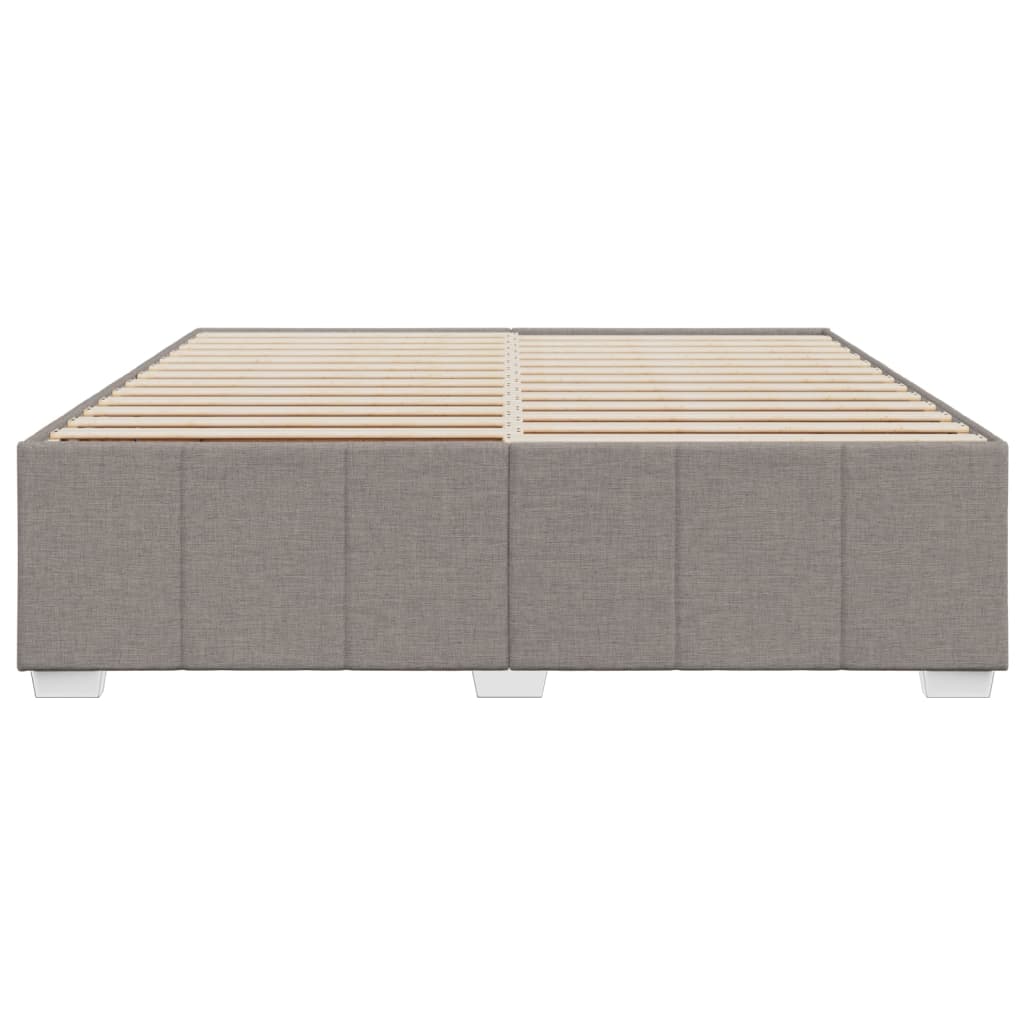vidaXL Σκελετός Κρεβατιού Χωρίς Στρώμα Taupe 200x200 εκ.Υφασμάτινο
