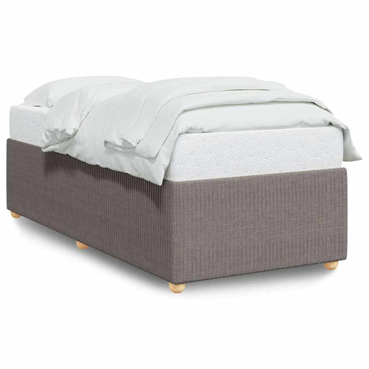 vidaXL Σκελετός Κρεβατιού Χωρίς Στρώμα Taupe 90x190 εκ. Υφασμάτινο