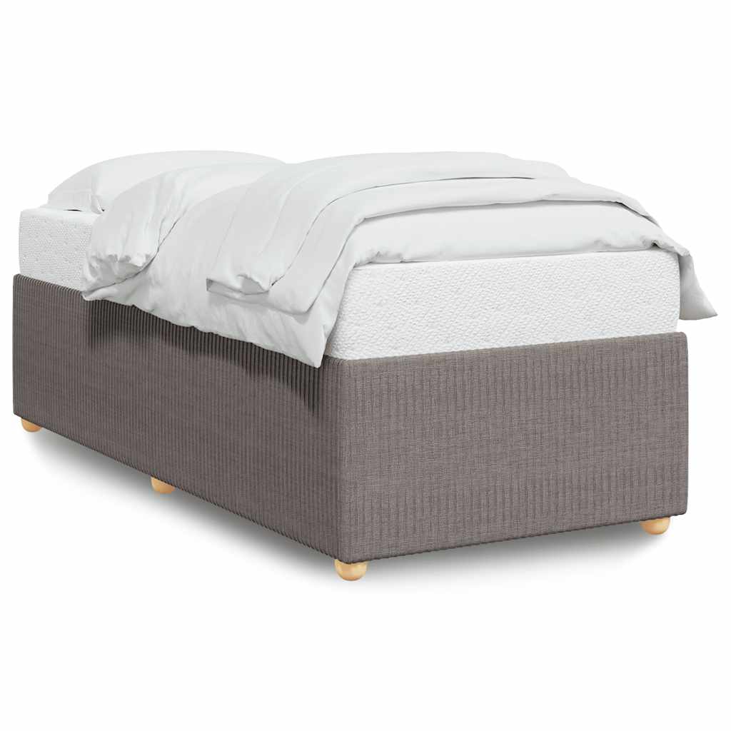 vidaXL Σκελετός Κρεβατιού Χωρίς Στρώμα Taupe 90x200 εκ. Υφασμάτινο
