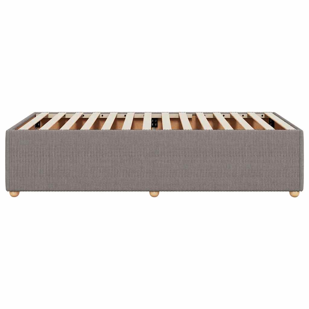 vidaXL Σκελετός Κρεβατιού Χωρίς Στρώμα Taupe 90x200 εκ. Υφασμάτινο