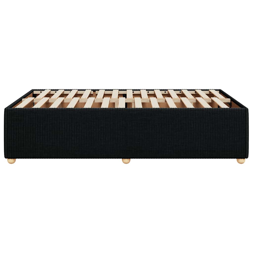 vidaXL Πλαίσιο Κρεβατιού χωρίς στρώμα Μαύρο 120x190 εκ. Υφασμάτινο