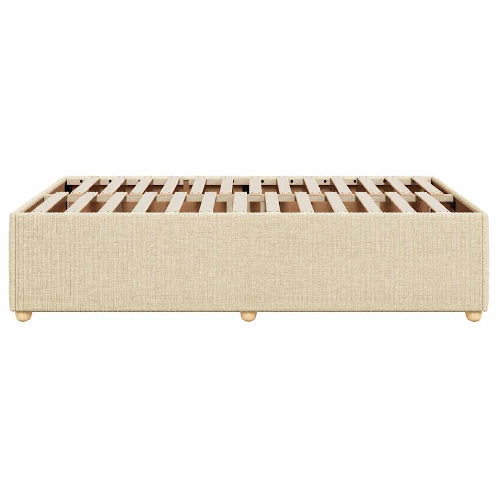 vidaXL Σκελετός Κρεβατιού Χωρίς Στρώμα Κρεμ 120x200 εκ. Υφασμάτινο