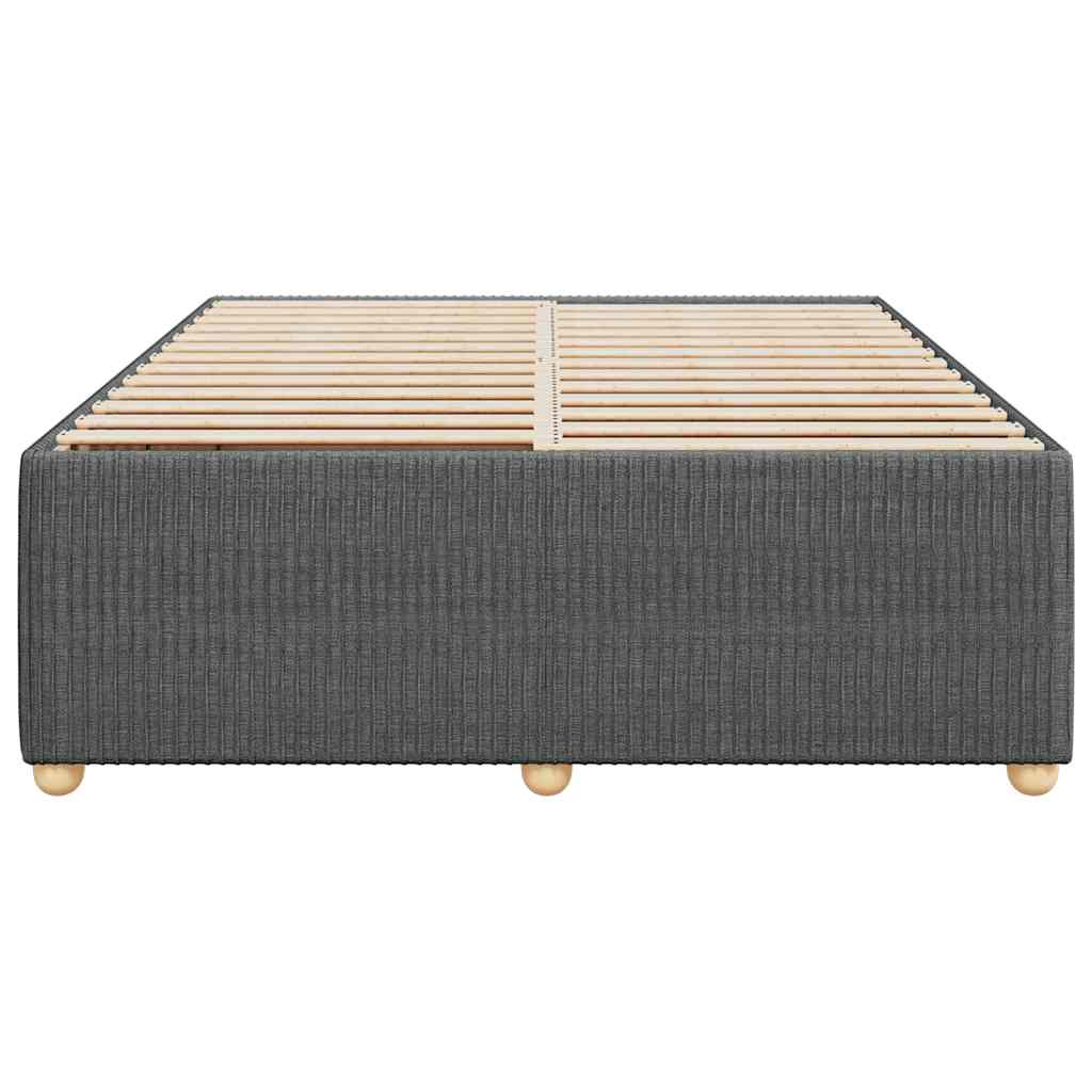 vidaXL Σκελετός Κρεβατιού Χωρίς Στρώμα Γκρι 140x200 εκ.Υφασμάτινο