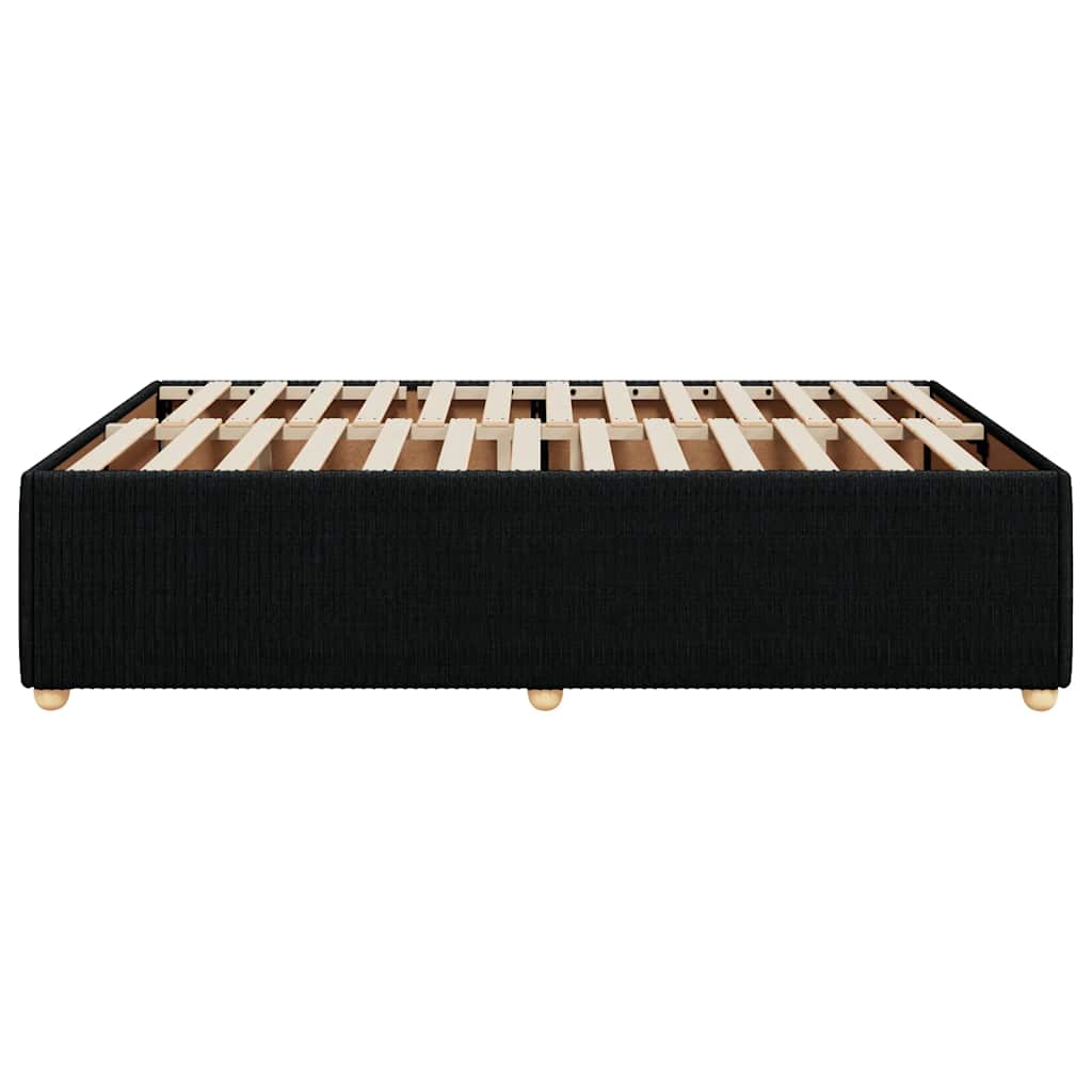vidaXL Σκελετός Κρεβατιού Χωρίς Στρώμα Μαύρο 140x200 εκ.Υφασμάτινο
