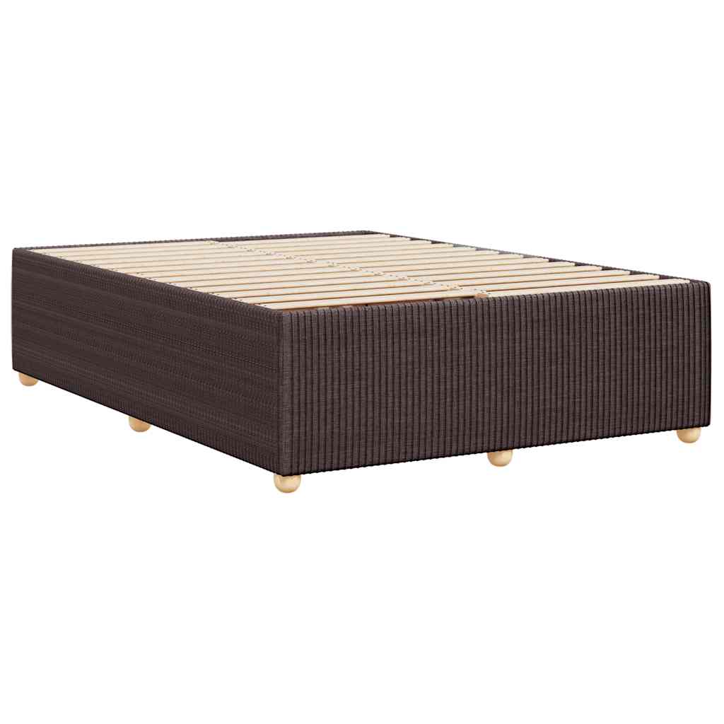 vidaXL Σκελετός Κρεβατιού Χωρίς Στρώμα Καφέ 140x200 εκ.Υφασμάτινο