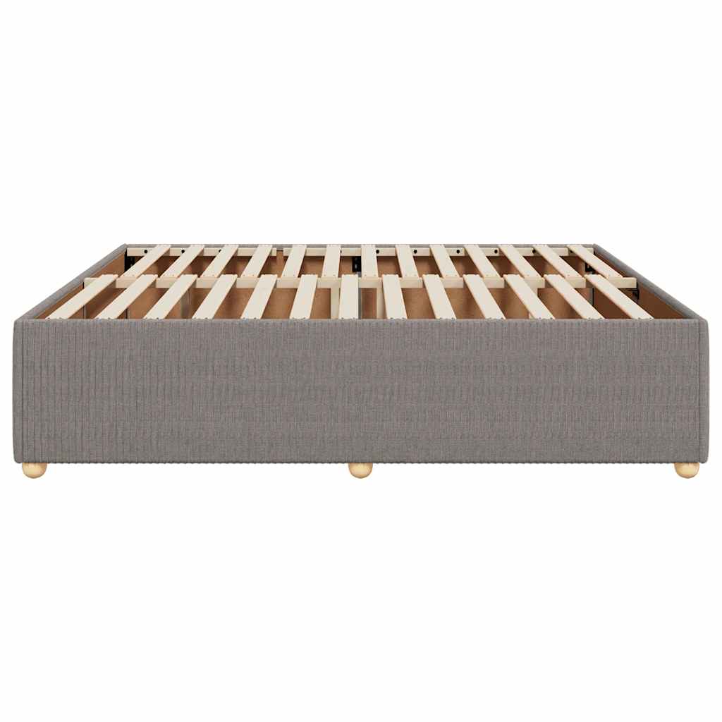 vidaXL Σκελετός Κρεβατιού Χωρίς Στρώμα Taupe 180x200 εκ. Υφασμάτινο