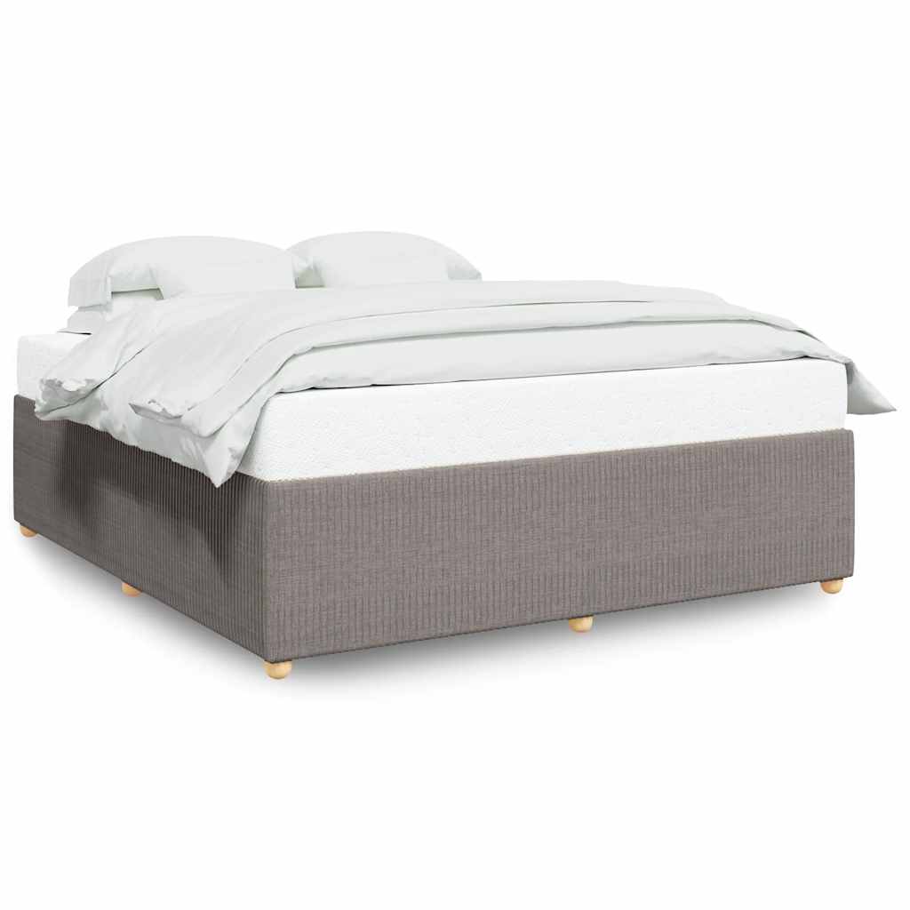 vidaXL Σκελετός Κρεβατιού Χωρίς Στρώμα Taupe 200x200 εκ.Υφασμάτινο