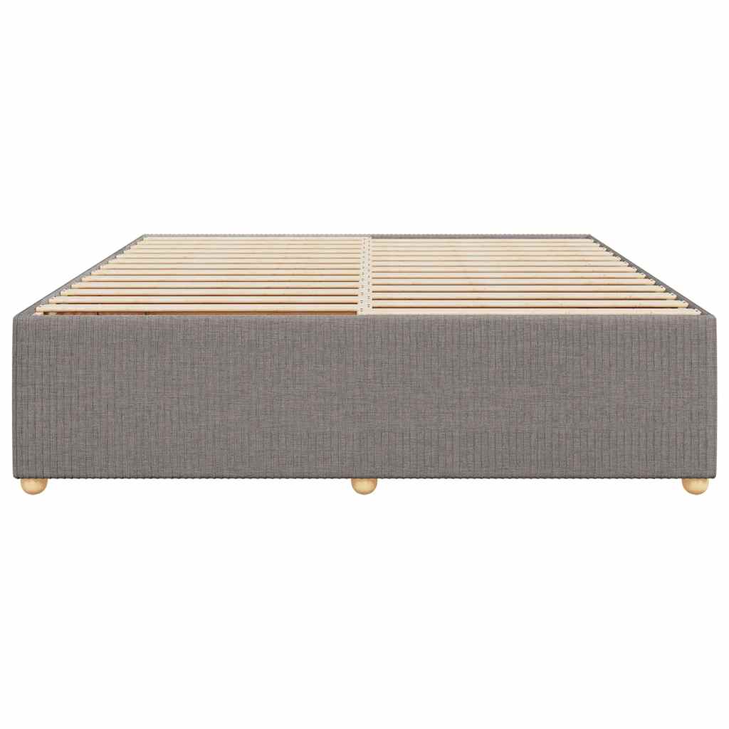 vidaXL Σκελετός Κρεβατιού Χωρίς Στρώμα Taupe 200x200 εκ.Υφασμάτινο