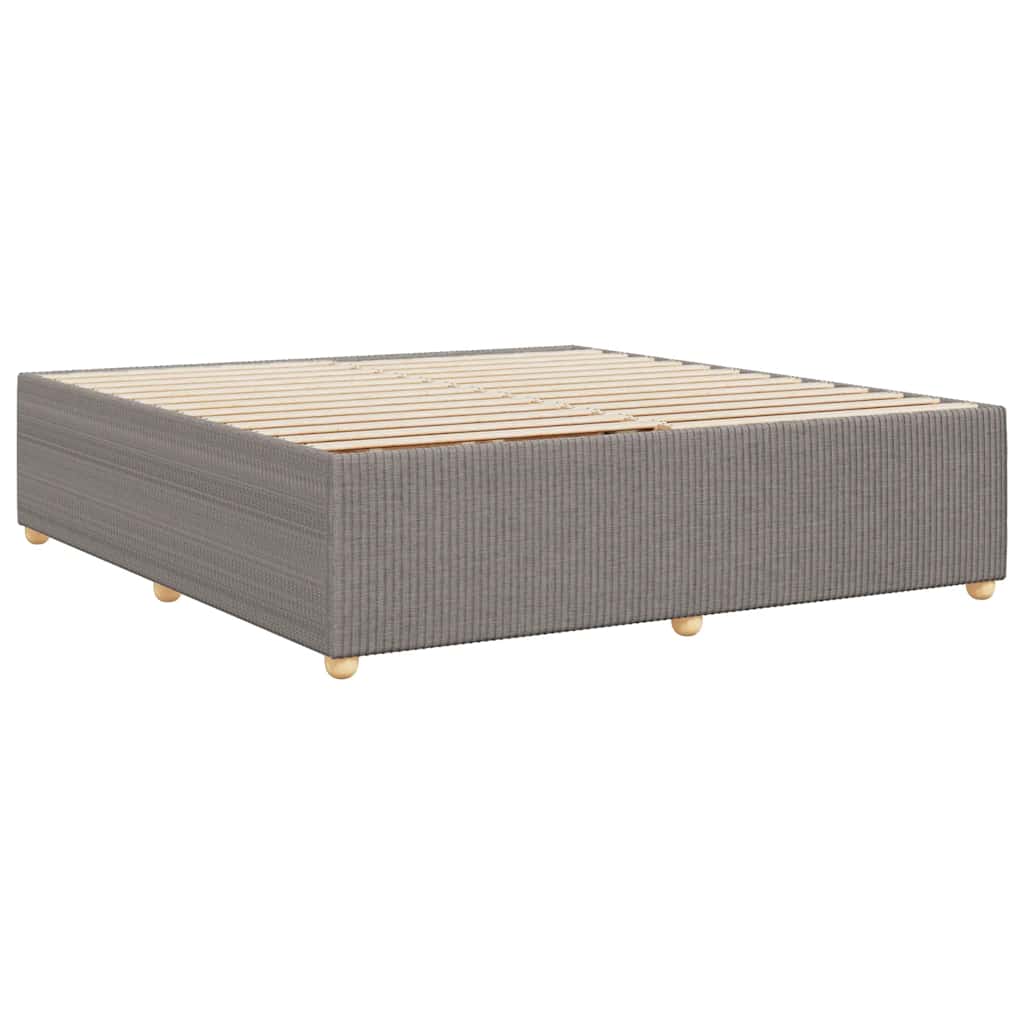 vidaXL Σκελετός Κρεβατιού Χωρίς Στρώμα Taupe 200x200 εκ.Υφασμάτινο