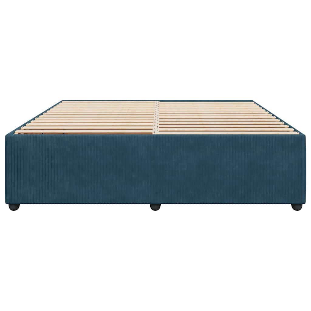 vidaXL Πλαίσιο Κρεβατιού Μπλε 180x200 εκ. Βελούδινο