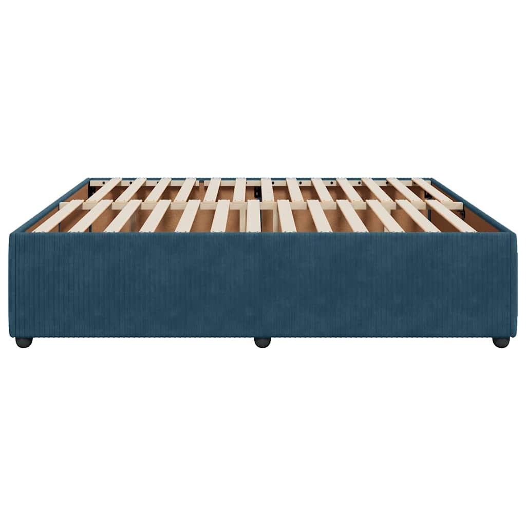vidaXL Πλαίσιο Κρεβατιού Μπλε 180x200 εκ. Βελούδινο