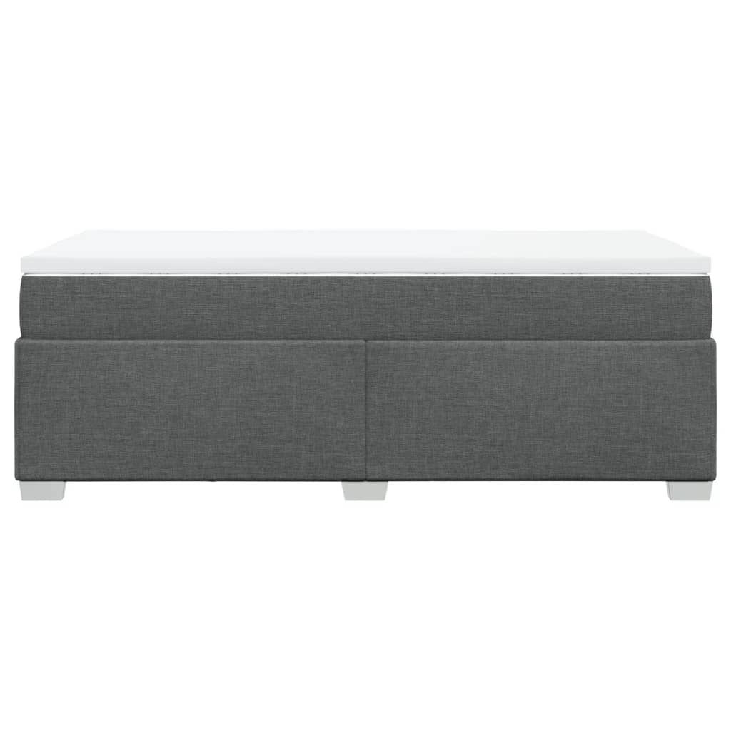 vidaXL Κρεβάτι Boxspring με Στρώμα Σκούρο Γκρι 80x200 εκ. Υφασμάτινο