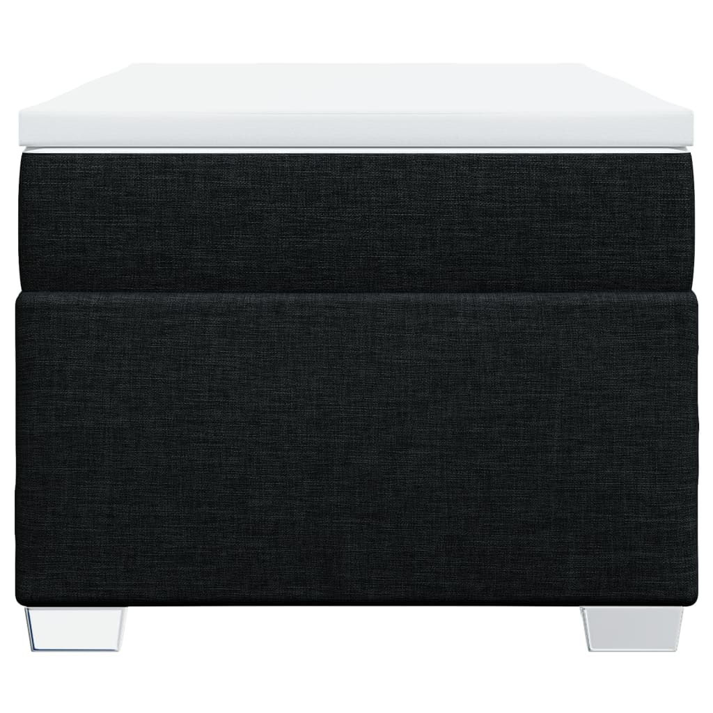 vidaXL Κρεβάτι Boxspring με Στρώμα Μαύρο 80 x 200 εκ. Υφασμάτινο