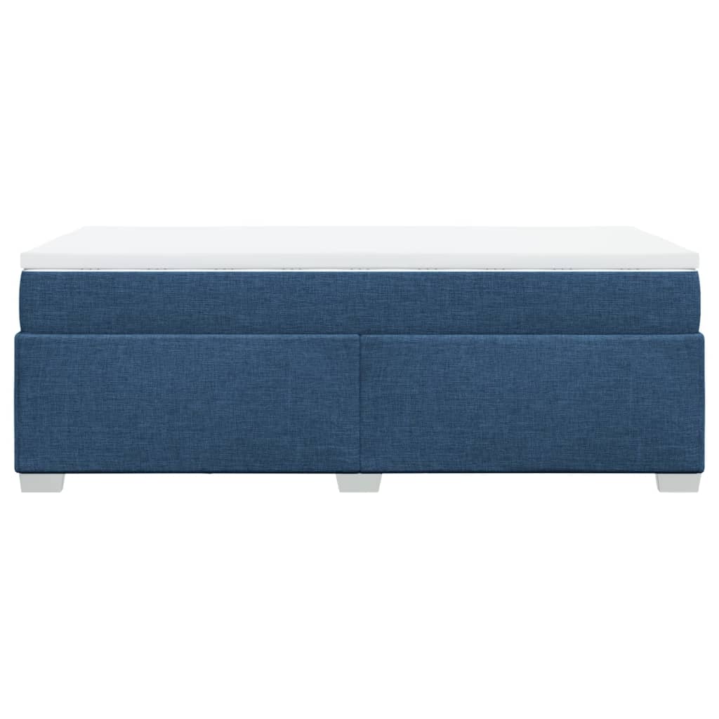 vidaXL Κρεβάτι Boxspring με Στρώμα Μπλε 80x200 εκ. Υφασμάτινο