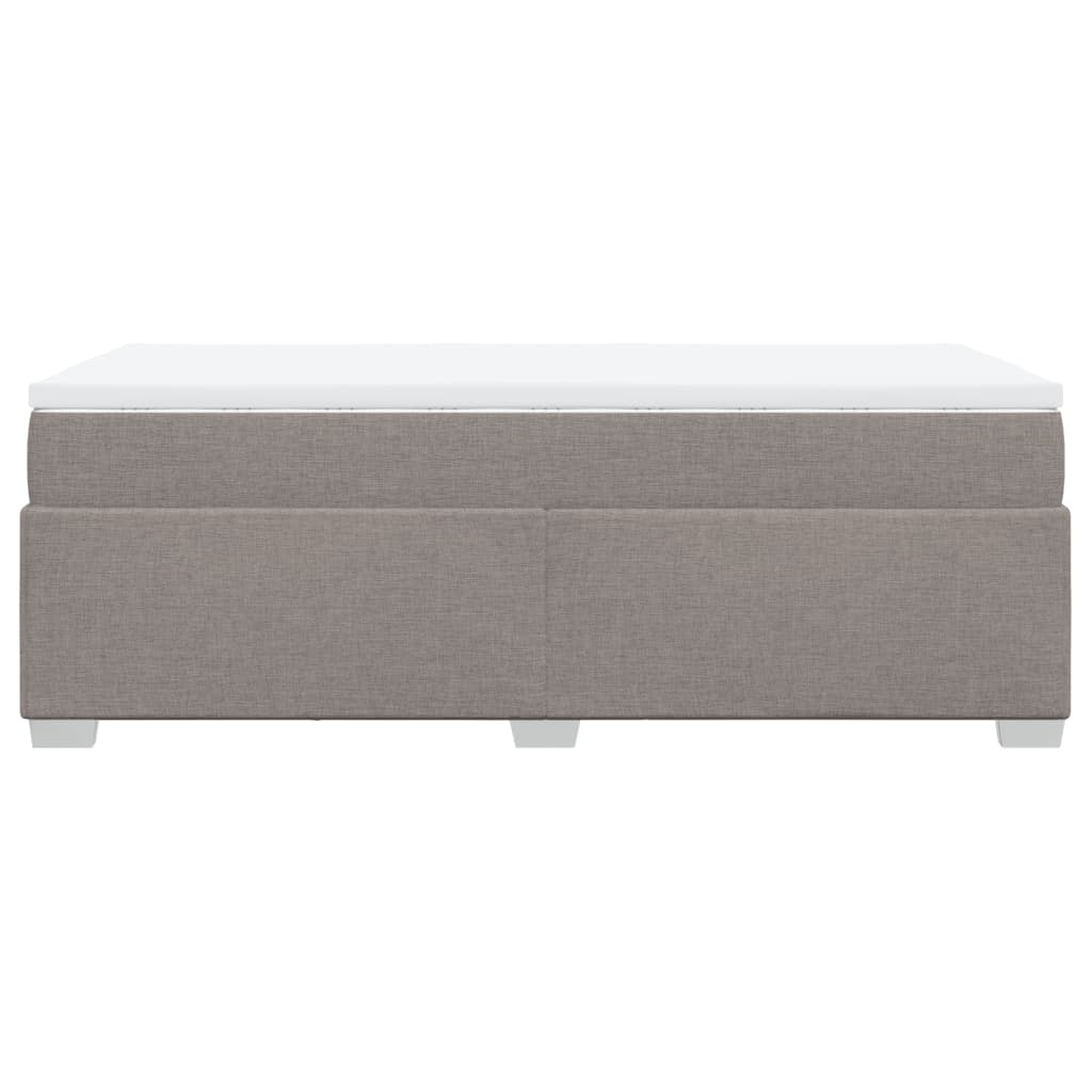 vidaXL Κρεβάτι Boxspring με Στρώμα Taupe 90x190 εκ.Υφασμάτινο