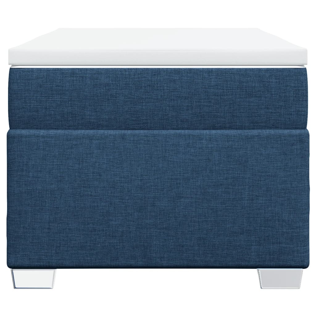vidaXL Κρεβάτι Boxspring με Στρώμα Μπλε 90x190 εκ.Υφασμάτινο