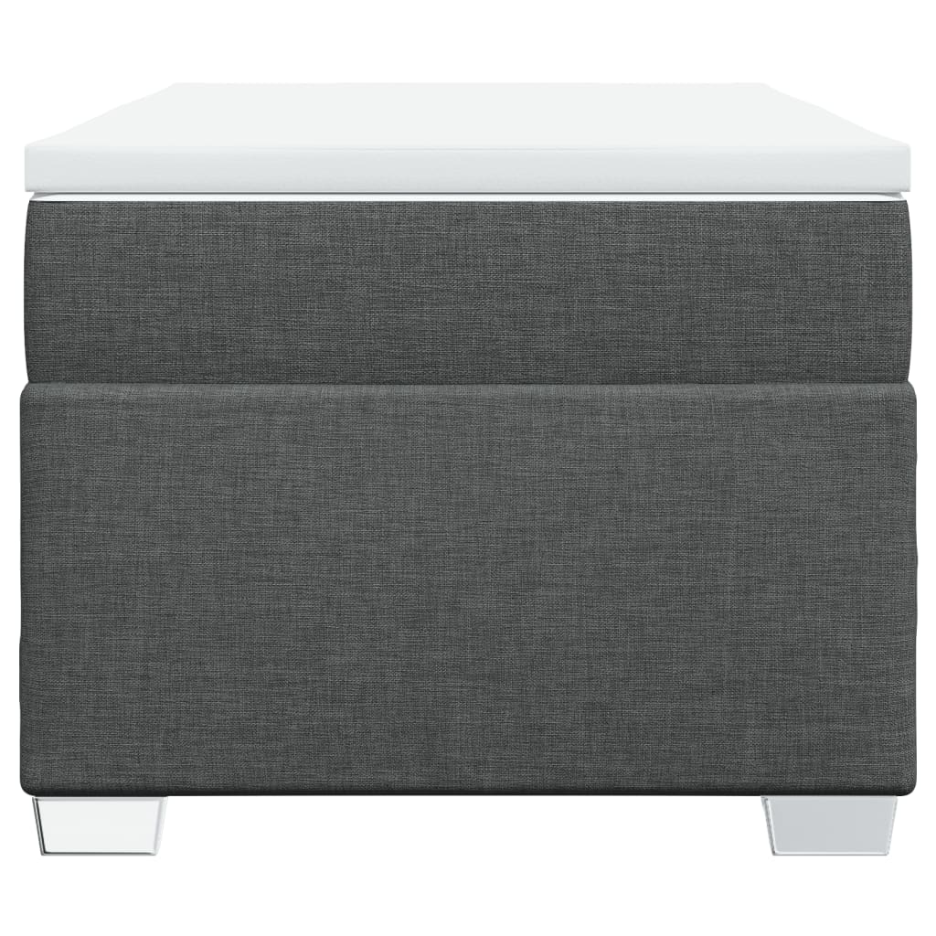 vidaXL Κρεβάτι Boxspring με Στρώμα Σκούρο Γκρι 100x200 εκ. Υφασμάτινο