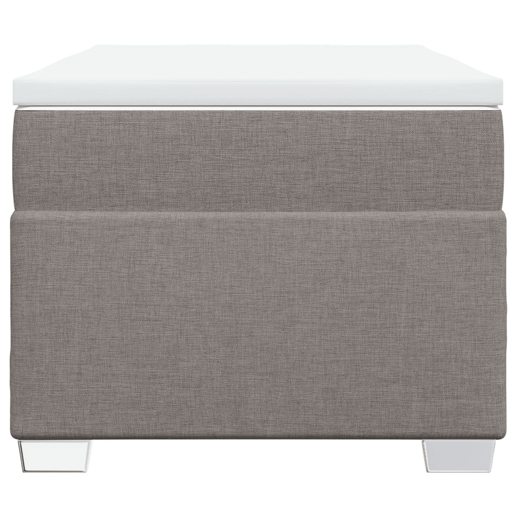 vidaXL Κρεβάτι Boxspring με Στρώμα Taupe 100 x 200 εκ. Υφασμάτινο