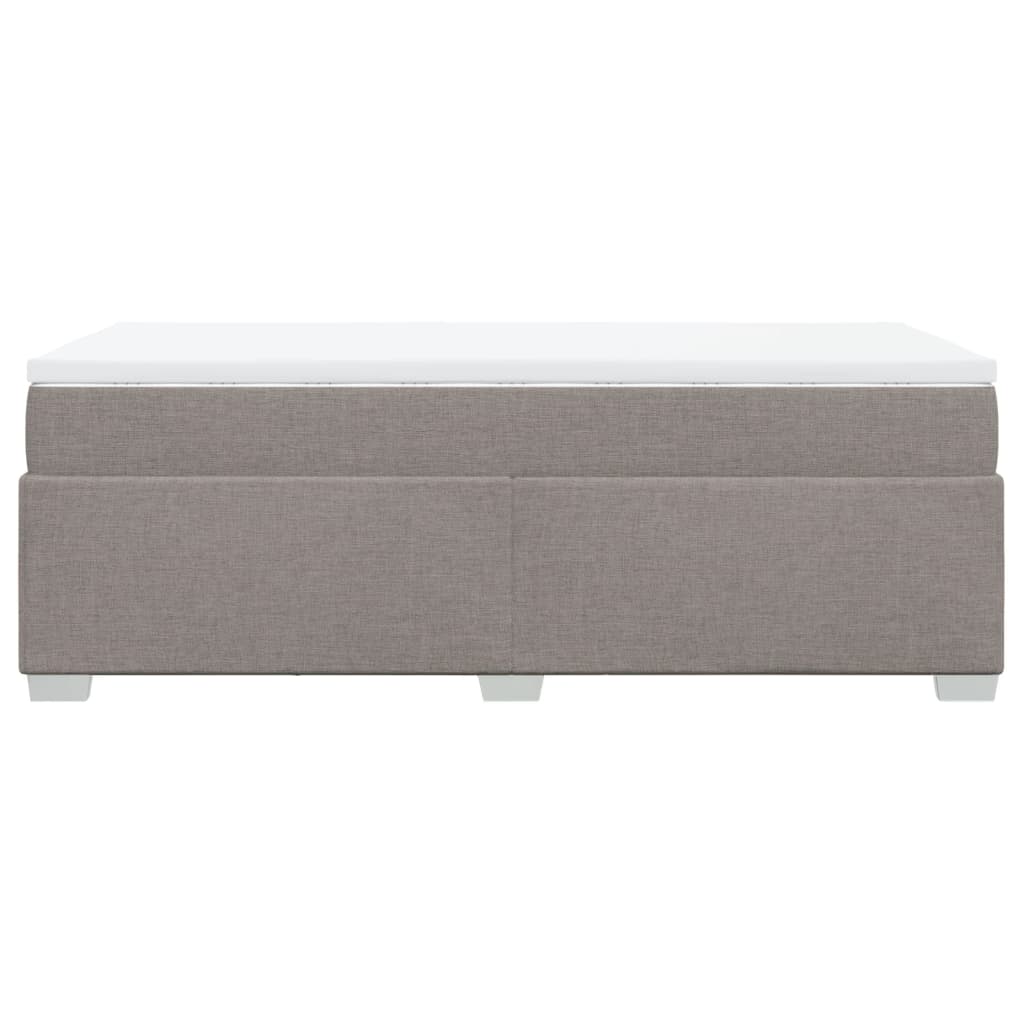 vidaXL Κρεβάτι Boxspring με Στρώμα Taupe 100 x 200 εκ. Υφασμάτινο