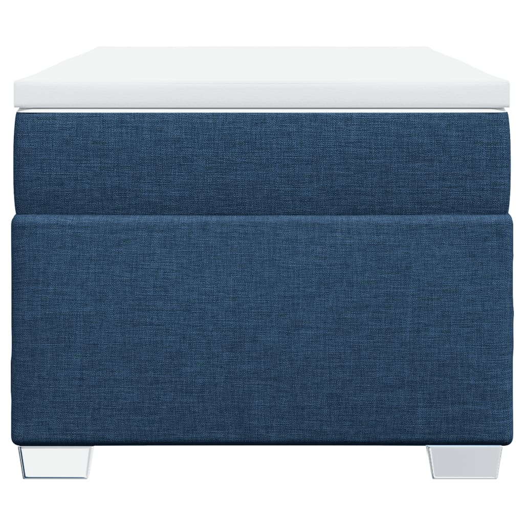 vidaXL Κρεβάτι Boxspring με Στρώμα Μπλε 100 x 200 εκ. Υφασμάτινο