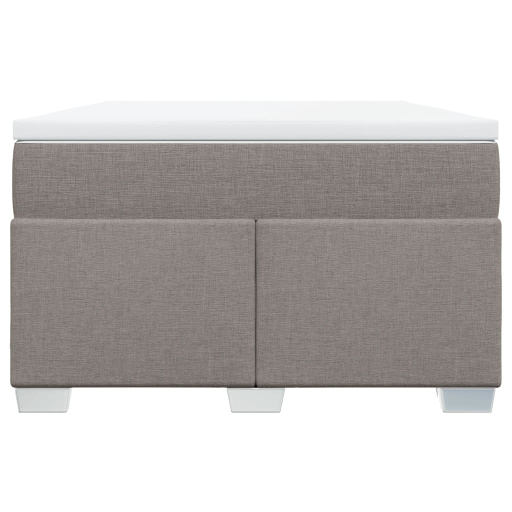 vidaXL Κρεβάτι Boxspring με Στρώμα Taupe 120x190 εκ. Υφασμάτινο