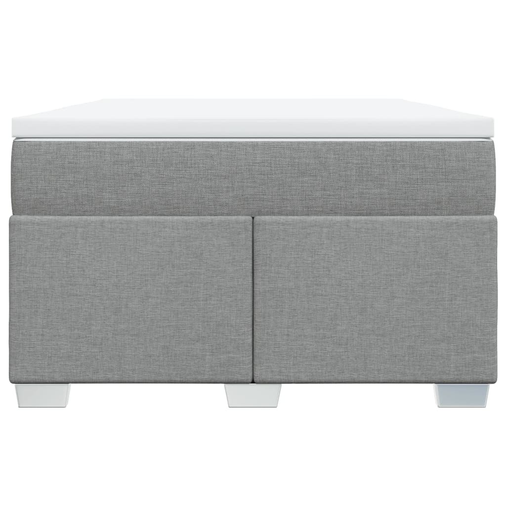 vidaXL Κρεβάτι Boxspring με Στρώμα Ανοιχτό Γκρι 120x200 εκ. Υφασμάτινο