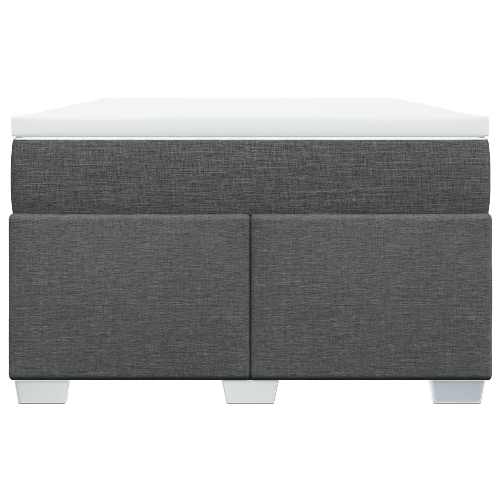 vidaXL Κρεβάτι Boxspring με Στρώμα Σκούρο Γκρι 120x200 εκ. Υφασμάτινο