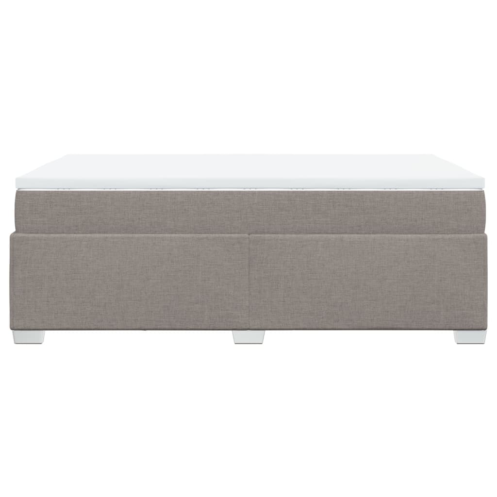 vidaXL Κρεβάτι Boxspring με Στρώμα Taupe 120x200 εκ. Υφασμάτινο