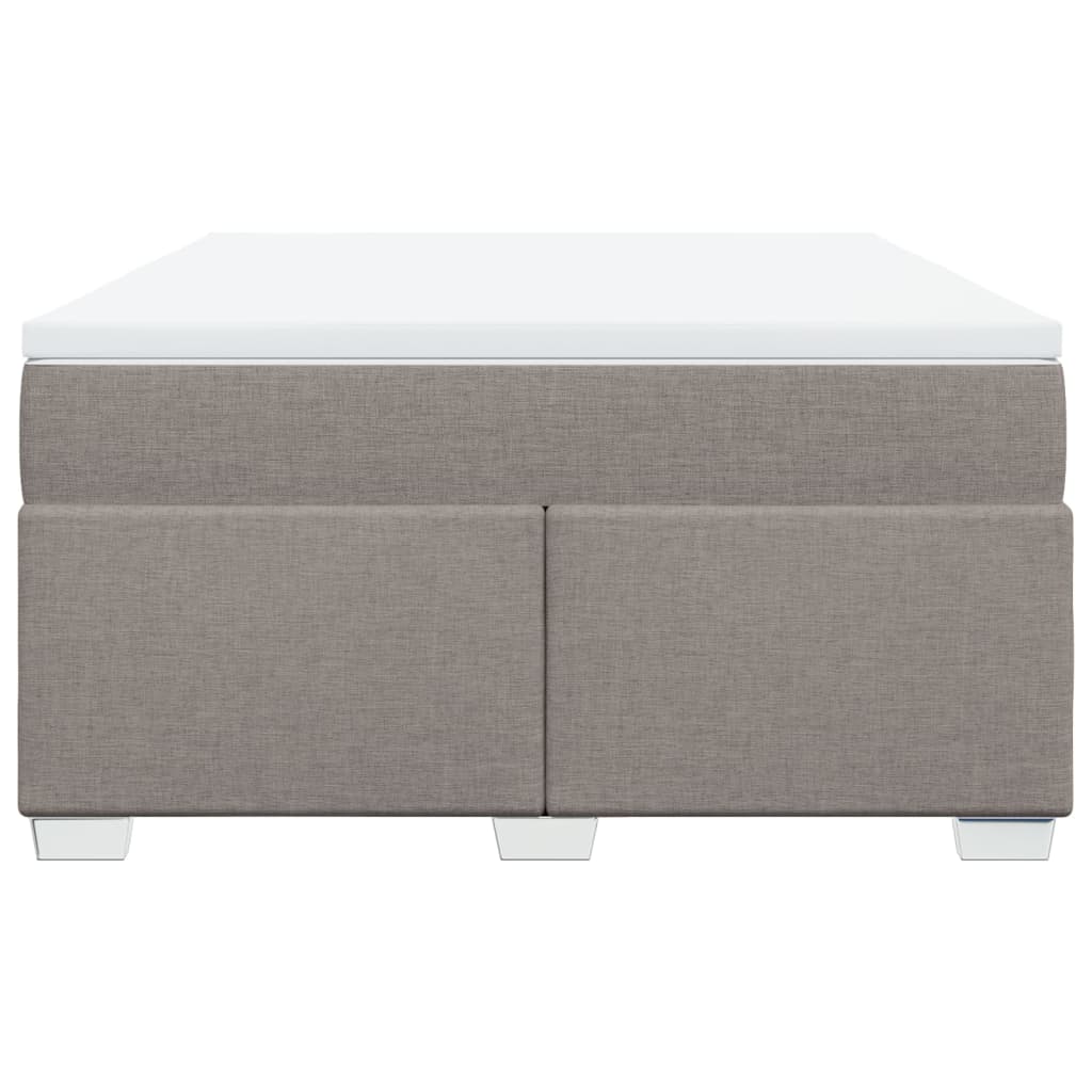 vidaXL Κρεβάτι Boxspring με Στρώμα Taupe 140x200 εκ. Υφασμάτινο