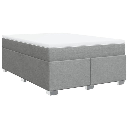 vidaXL Κρεβάτι Boxspring με Στρώμα Αν. Πράσινο 160x200εκ Υφασμάτινο