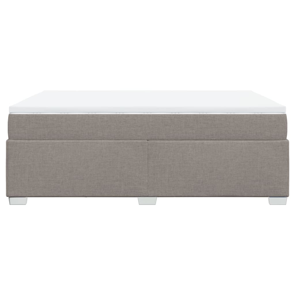 vidaXL Κρεβάτι Boxspring με Στρώμα Taupe 160x200 εκ. Υφασμάτινο