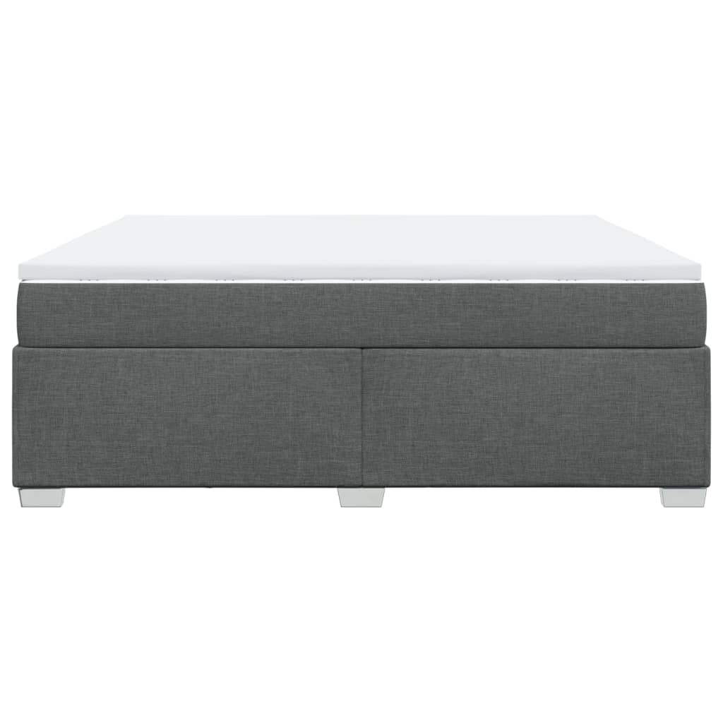 vidaXL Κρεβάτι Boxspring με Στρώμα Σκούρο Γκρι 180x200 εκ Υφασμάτιν