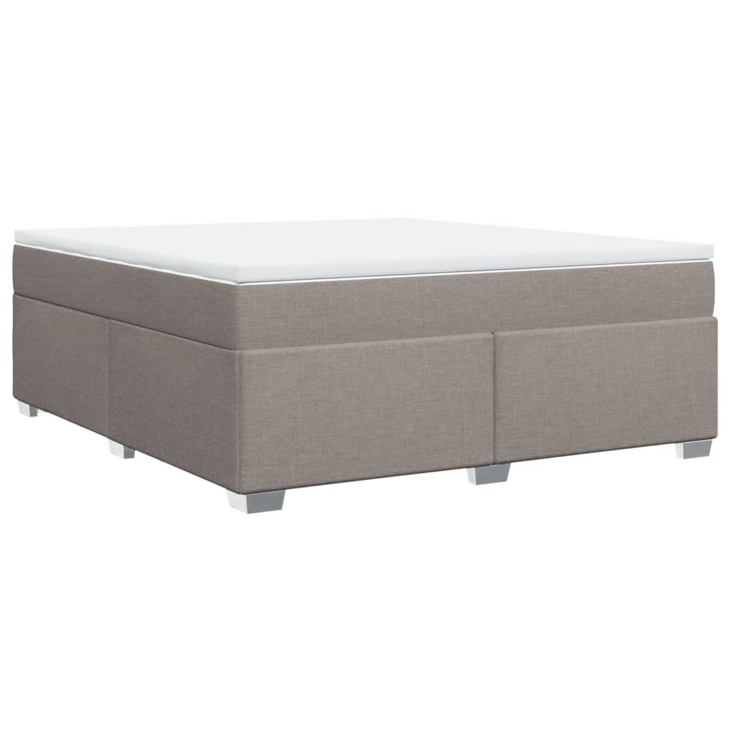 vidaXL Κρεβάτι Boxspring με Στρώμα Taupe 180x200 εκ. Υφασμάτινο