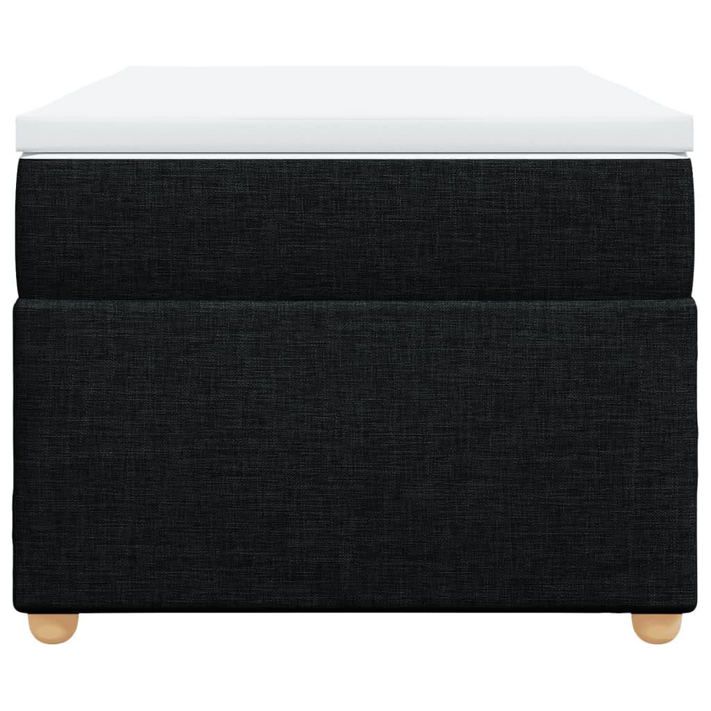 vidaXL Κρεβάτι Boxspring με Στρώμα Μαύρο 80 x 200 εκ. Υφασμάτινο