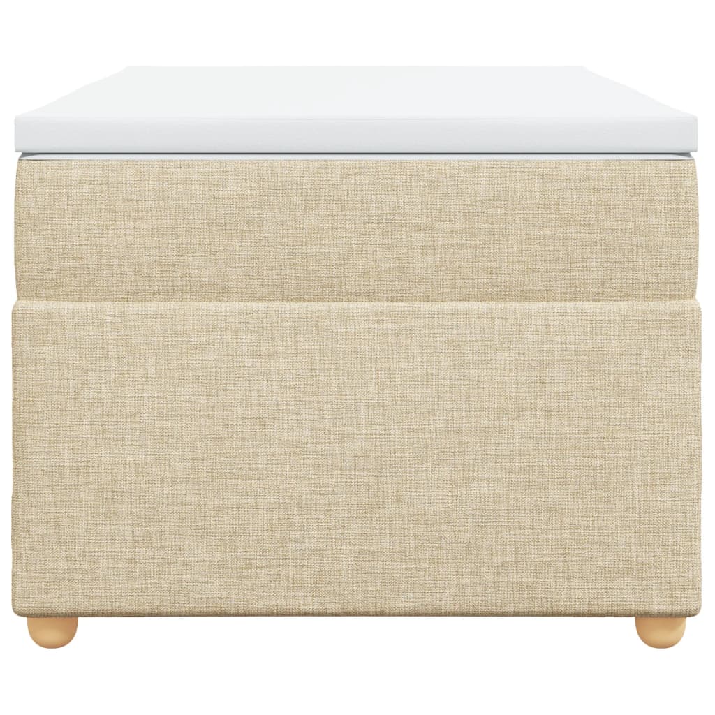 vidaXL Κρεβάτι Boxspring με Στρώμα Κρεμ 80 x 200 εκ. Υφασμάτινο