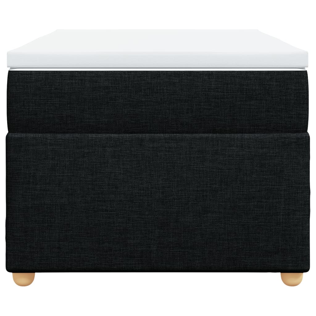 vidaXL Κρεβάτι Boxspring με Στρώμα Μαύρο 100 x 200 εκ. Υφασμάτινο