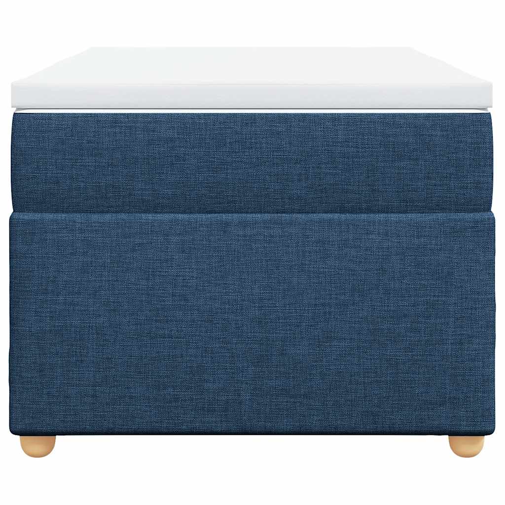 vidaXL Κρεβάτι Boxspring με Στρώμα Μπλε 100 x 200 εκ. Υφασμάτινο